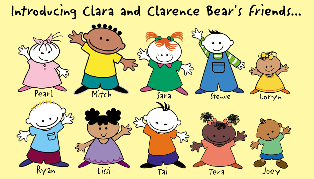 Introducing Clara and Clarence
                                Bear's friends
