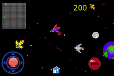 Dueling Starships action screen